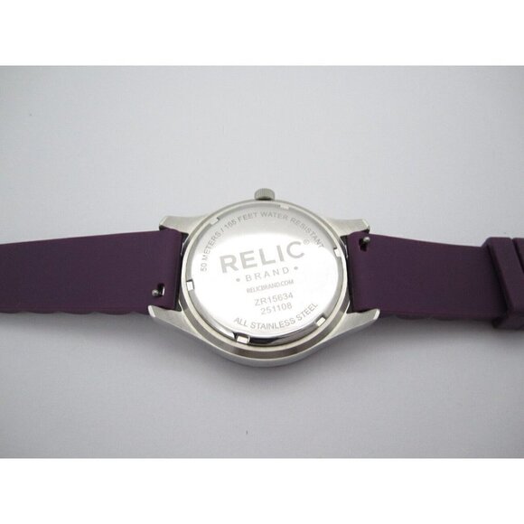 New Women's Relic 50m WR Analog 40mm Dial Day Date Causal Round Watch (D939) - Picture 4 of 12